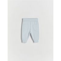 Pantaloni din jerseu, cu buzunare - albastru-deschis