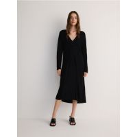 Rochie maxi din jerseu - negru