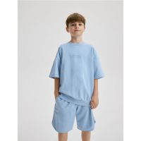 BOYS` T-SHIRT & SHORTS - albastru