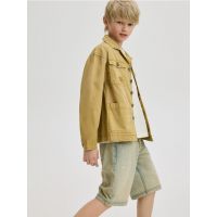 Pantaloni scurti din denim - bej