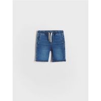 Pantaloni scurti jogger, din denim - albastru