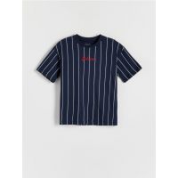 Tricou oversized in dungi - bleumarin