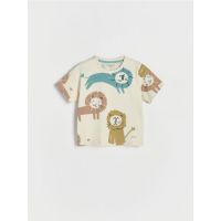 Tricou cu imprimeu - crem