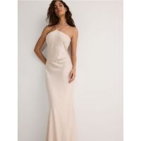 Rochie maxi cu continut ridicat de viscoza - crem
