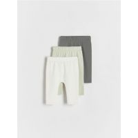 Set de 3 perechi de pantaloni cu continut ridicat de bumbac - gri-inchis