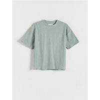 T-shirt cu aplicatii - verde-pal