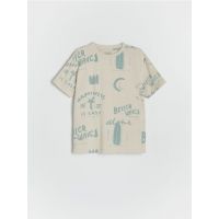 Tricou cu imprimeu - bej
