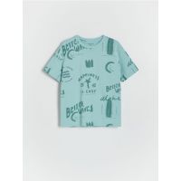 Tricou cu imprimeu - verde-menta