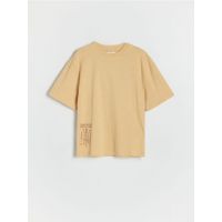 Tricou cu adaos de in - galben-pal