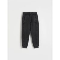 Joggeri cu efect prespalat - negru