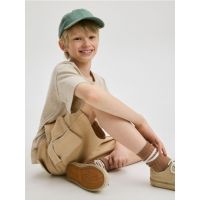 Pantaloni scurti cargo structurati - galben-pal