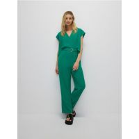 Salopeta cu curea decorativa - verde-aprins