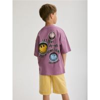 Tricou oversized SmileyWorldŽ - violet