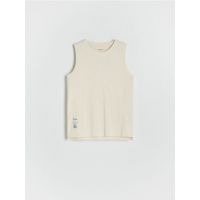 Tricou fara maneci - crem