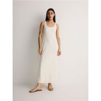 Rochie maxi din jerseu structurat - crem