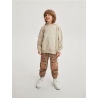 Pantaloni jogger cargo cu efect prespalat - maro