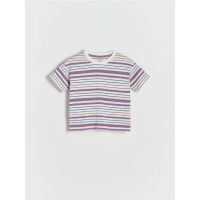 Tricou cu dungi - violet