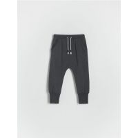 Pantaloni din bumbac - gri-inchis