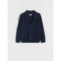 Pulover oversized din bumbac - bleumarin