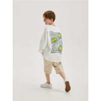 Bluza sport SmileyWorldŽ, oversized - crem