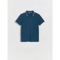 Tricou polo - Albastru metalizat