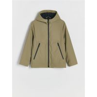 Geaca parka cu gluga - verde-maroniu