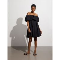Rochie cu umerii goi - negru