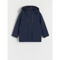 Geaca parka cu gluga - bleumarin