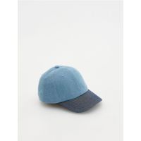 Sapca cu cozoroc din denim - albastru-pal