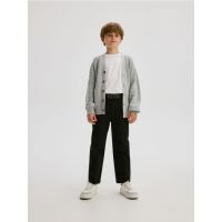 Pantaloni eleganti cu curea - negru