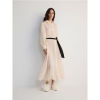 Rochie maxi cu adaos de lyocell - nude
