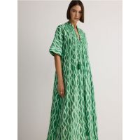 Rochie oversize din bumbac - verde-aprins