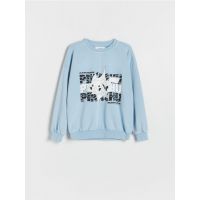 Bluza sport oversized Pokémon - albastru-pal