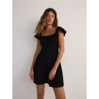 Rochie mini cu volane - negru