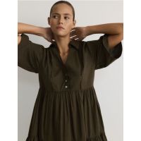 LADIES` DRESS - verde-oliv deschis