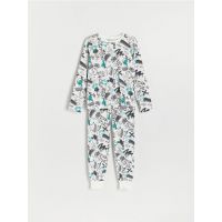 Set de pijamale din bumbac cu SmileyWorldŽ - crem