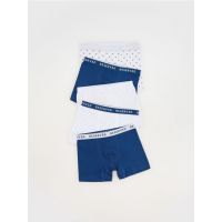 Set de 5 perechi de boxeri din material majoritar bumbac - bleumarin