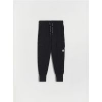 Pantaloni de bumbac Jogger - negru