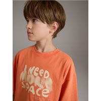 Tricou oversized din bumbac - corai