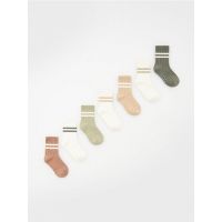 Set de 7 perechi de sosete cu talpa aderenta - bej