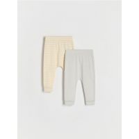 Set de 2 perechi de pantaloni din bumbac - gri deschis