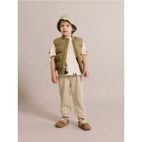 Pantaloni sport cu efect prespalat - bej