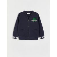 Bluza sport bomber oversized - bleumarin