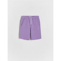 Pantaloni scurti din bumbac cu buzunare - crimson