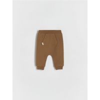 Pantaloni din jerseu, cu buzunare - maro