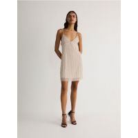 Rochie mini cu detaliu - nude