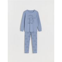 Pijama cu imprimeu - albastru-violet