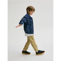 Pantaloni jogger cu efect prespalat - bej