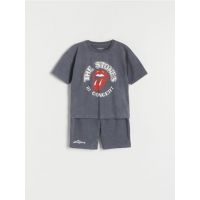Set din bumbac The Rolling Stones - gri-inchis