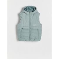 Vesta cu gluga - verde-deschis